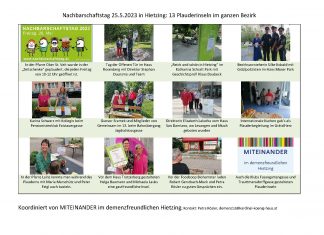 Plauderinseln am Tag der Nachbarschaft am 26.5.